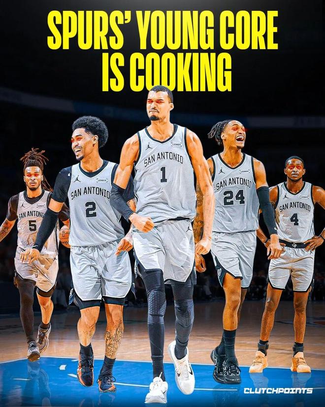 马刺力克绿军豪取5连胜 文班亚马39+8三分创生涯